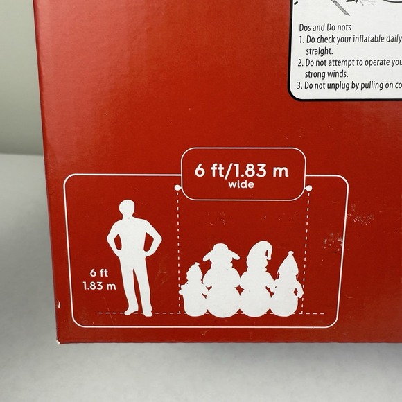 NEW Noel Snowman Family Holiday Time Christmas Inflatable 4...